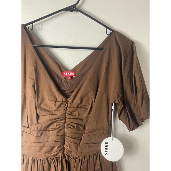 STAUD Brown Midi Dress - Picture 3 of 10